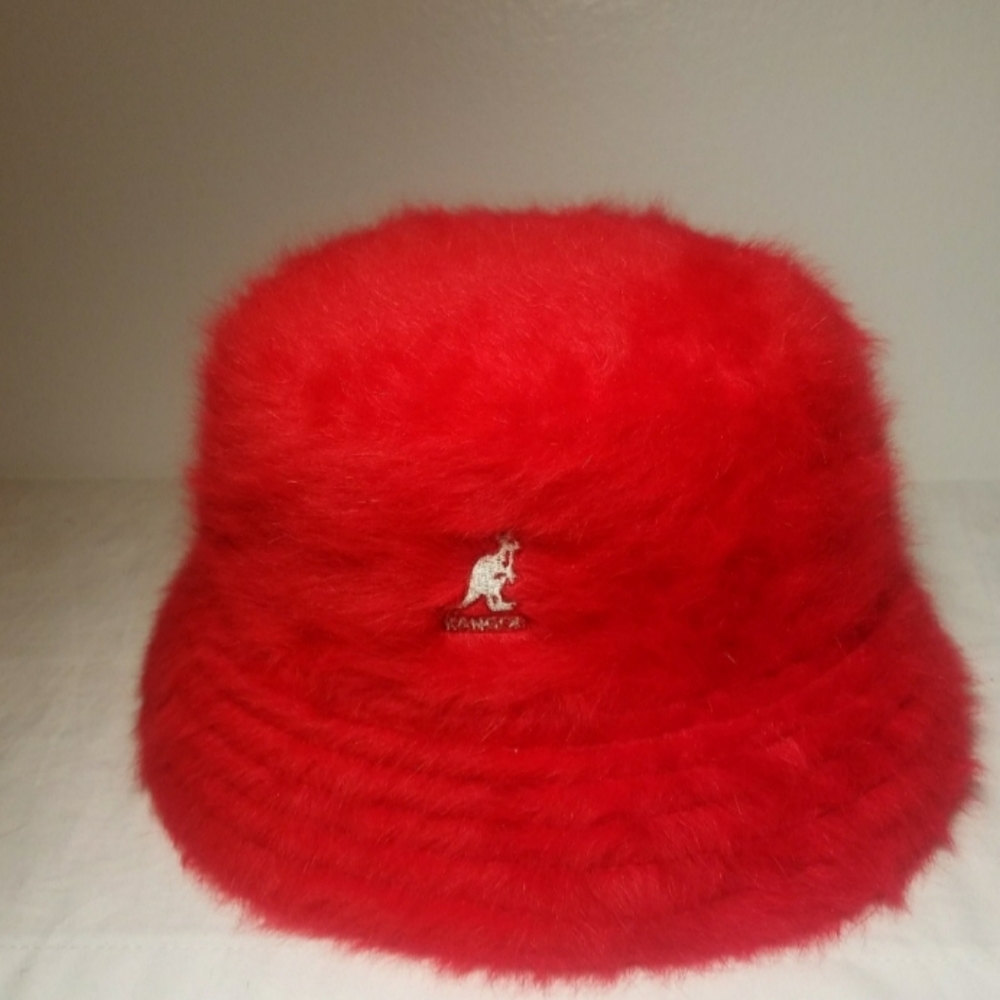 Red Fur Kangol Hat Large